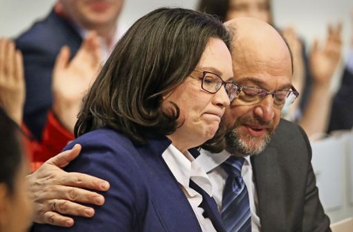 Andrea Nahles wird wohl schneller Nachfolgerin von Martin Schulz als gedacht. Foto: dpa