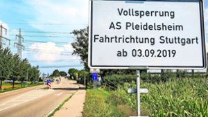 Die Autobahnauffahrt in Richtung Stuttgart ist drei Wochen lang gesperrt. Foto:  