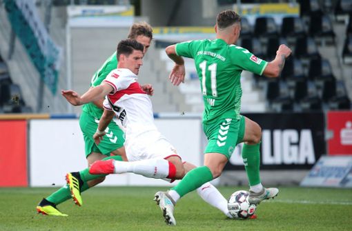 VfB-Torjäger Mario Gomez will in Freiburg endlich treffen. Foto: Pressefoto Baumann