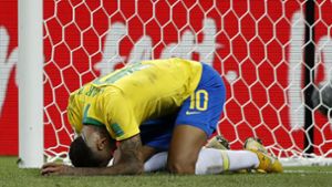 Neymar und Brasilien am Boden. Belgien steht im WM-Halbfinale. Foto: AP