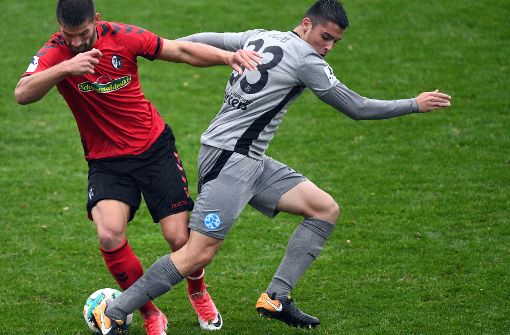 Unentschieden endete die Partie der Stuttgarter Kickers gegen die Zweitvertretung des SC Freiburg. Foto: Pressefoto Rudel