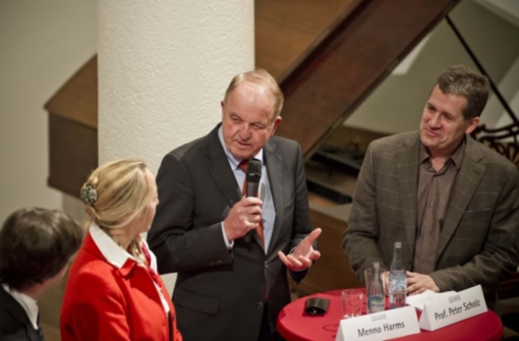 Menno Harms und Peter Scholz beim Forum Bildung der Stuttgarter Nachrichten.