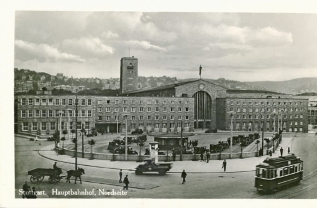 Die Nordseite des Hauptbahnhofs in den 1920ern