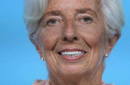 EZB-Präsidentin Lagarde arbeitete im Frühjahr 2020 zeitweise zuhause. Foto: AFP/Daniel Roland