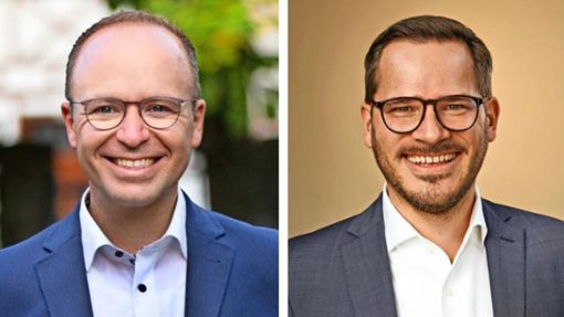 Otto Ruppaner (links) und Raiko Grieb gehen in die Stichwahl um die Nachfolge des bisherigen Oberbürgermeisters Roland Klenk. Foto: privat