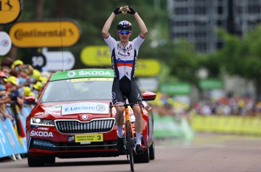Matej Mohoric ist Etappensieger. Foto: AFP/TIM DE WAELE