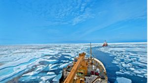 Das Eis im Nordpolarmeer weicht zurück – aber nicht an allen Stellen gleichermaßen. Foto: U.S. Cost Guard