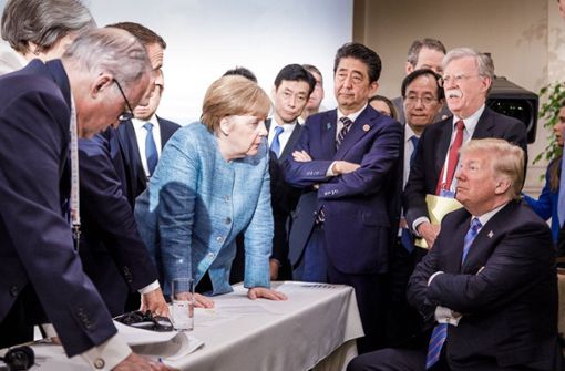 Das vom Kanzleramt veröffentlichte Bild vom G7-Gipfel rief einige Reaktionen hervor. Foto: Bundesregierung