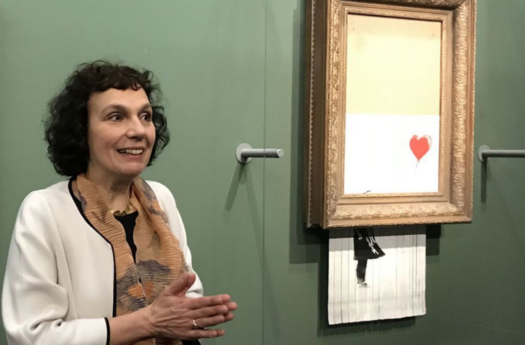 Staatsgalerie-Direktorin Christiane Lange freut sich: Mit Banksy kamen deutlich mehr Besucherinnen und Besucher in die ständige Sammlung des Hauses – und begeisterte nicht nur junge Menschen, ....