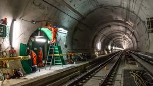 Die Bauarbeiten für den Gotthard-Basistunnel laufen auf Hochtouren. Foto: © AlpTransit Gotthard AG