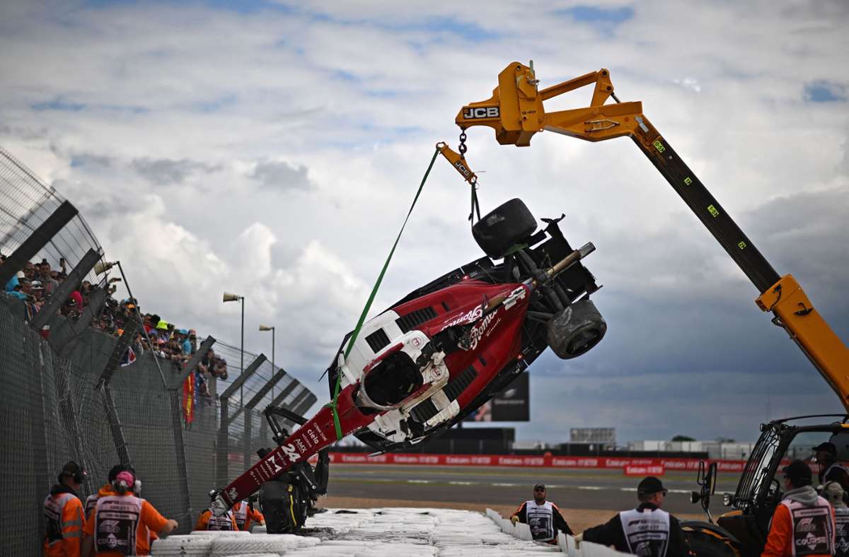 Unfall in Silverstone Schwerer Crash überschattet Formel-1-Rennen