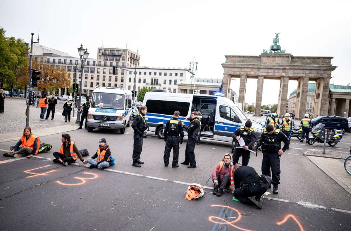 Klima Kleber Brandenburger Tor