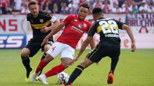 Im Hinspiel legte der VfB Stuttgart einen schwachen Auftritt hin und verlor mit 0:1 beim 1. FSV Mainz 05. Foto: Pressefoto Baumann