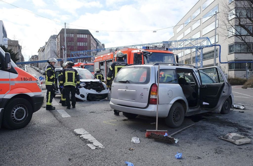 Am Mittwoch kam es zu einem heftigen Unfall in Stuttgart am Neckartor.