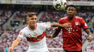 Pablo Maffeo (li., gegen David Alaba vom FC Bayern) will beim VfB Stuttgart um seine Chance kämpfen. Foto: dpa