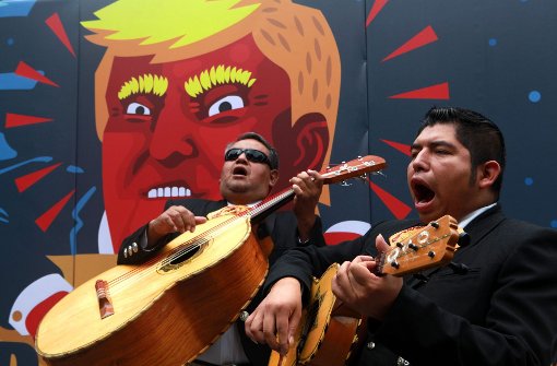 Musikalischer Protest gegen Donald Trump in Mexiko. Foto: EFE
