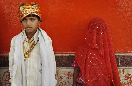 Eine Kinderhochzeit in Indien im Jahr 2010. Foto: AP