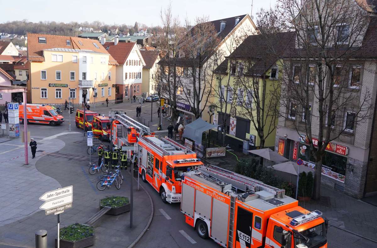 Am Dienstag war es zu dem Brand am Wilhelm-Geiger-Platz gekommen. Foto: Andreas Rosar