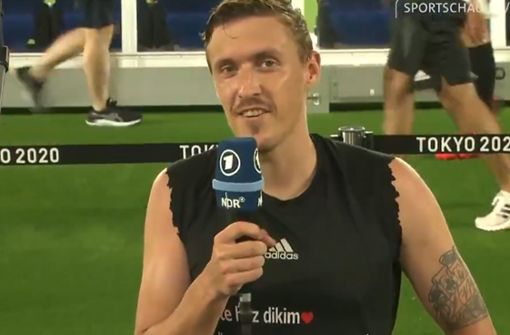Nach den sportlichen Fragen wird es emotional im Interview mit Max Kruse. Foto: Sportschau/Screenshot red