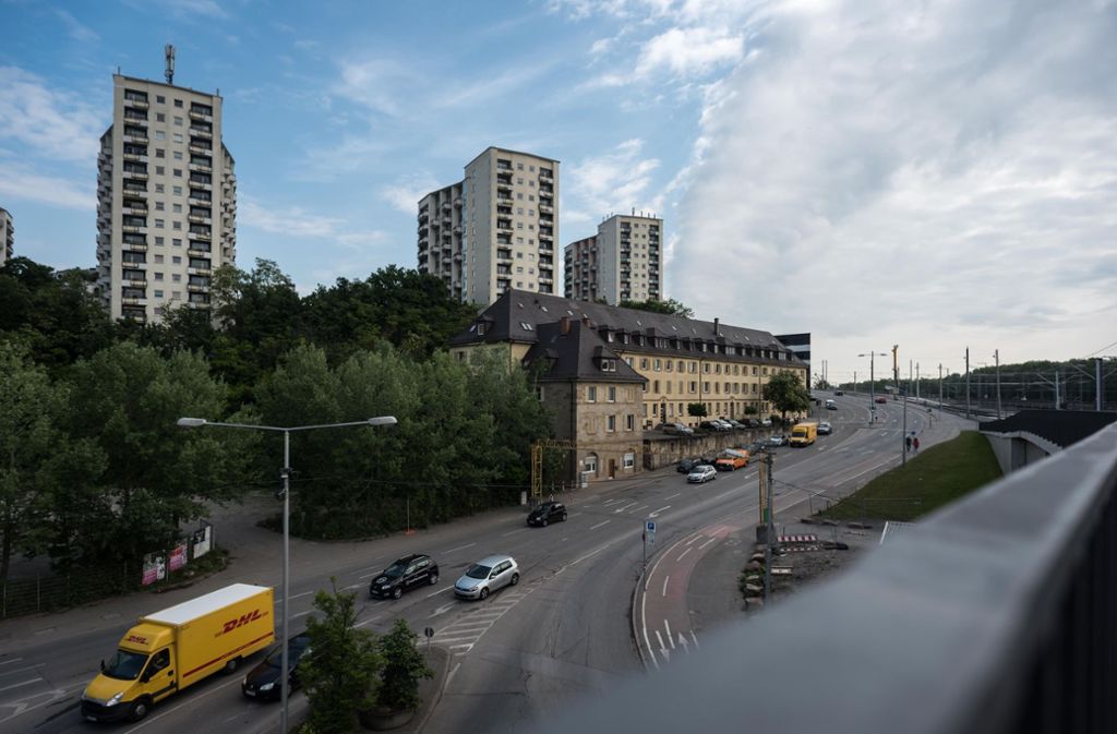Vonovia hat in Stuttgart gut 4600 Wohnungen – unter anderem in mehreren Hochhäusern im Nordbahnhofsviertel.