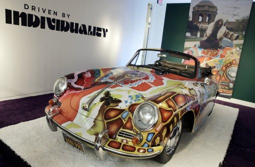 Der psychedelisch bemalte Porsche wurde im Auktionshaus Sotheby’s versteigert. Foto: AP