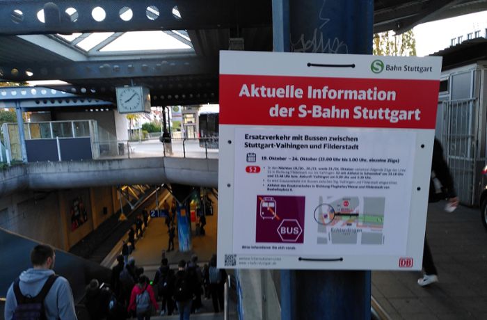 S-Bahn Region Stuttgart: Verzögerungen und Ausfälle der S 2 ab Vaihingen