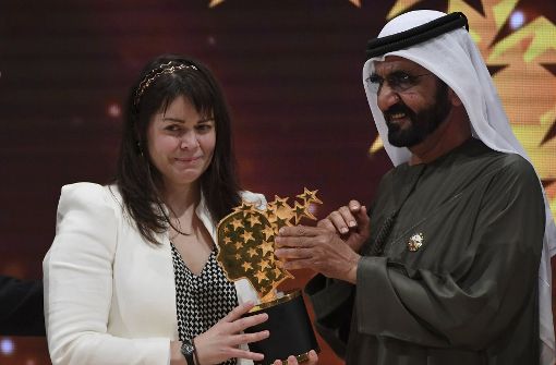 Maggie MacDonnell wurde in Dubai als weltbeste Lehrerin ausgezeichnet. Foto: AP