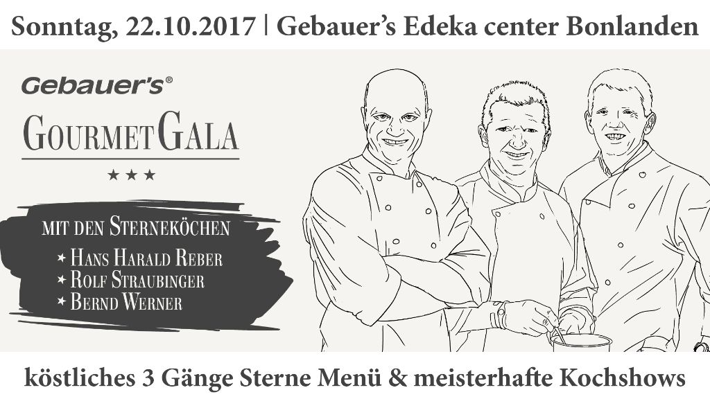 Die Gourmet Gala findet am 22.10.2017 im Gebauers E Center statt.