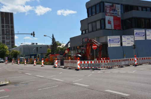 Ab Dienstag komplett gesperrt: die Stuttgarter Straße in Kornwestheim. Foto: Dominik Florian