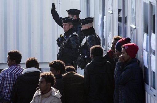 Das Lager von Calais soll am Montag geräumt werden. Foto: EPA