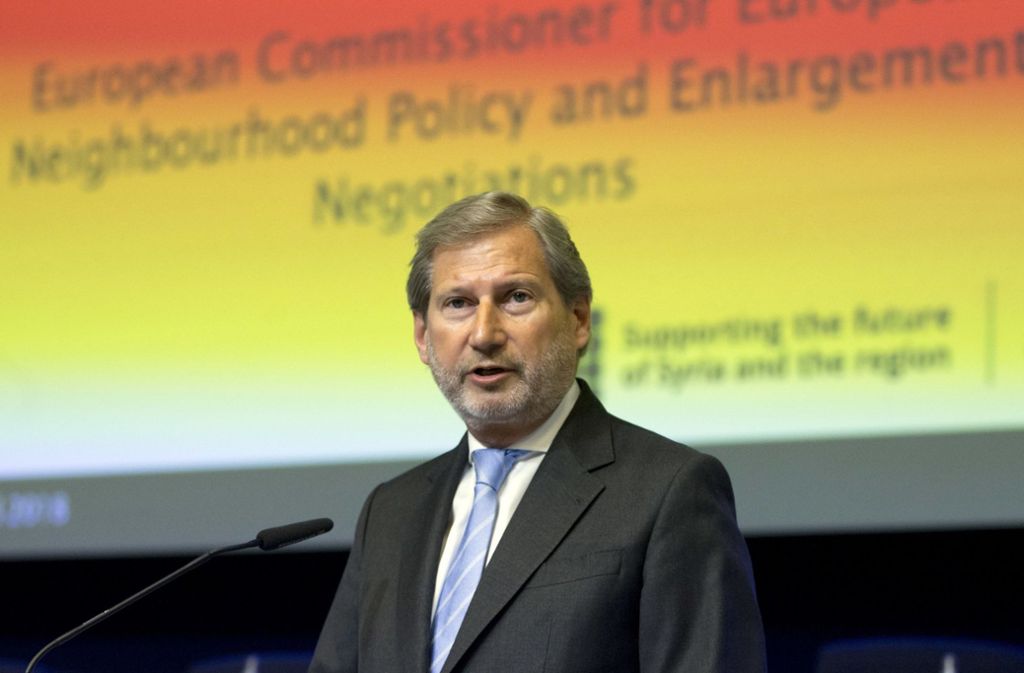 Der Österreicher Johannes Hahn führt im Namen der EU die Beitrittsgespräche.. Foto: AP