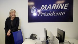 Marine Le Pen macht sich Hoffnungen, die Präsidentenwahl in Frankreich zu gewinnen. Doch sie hat Probleme, ihren Wahlkampf zu finanzieren. Foto: AP