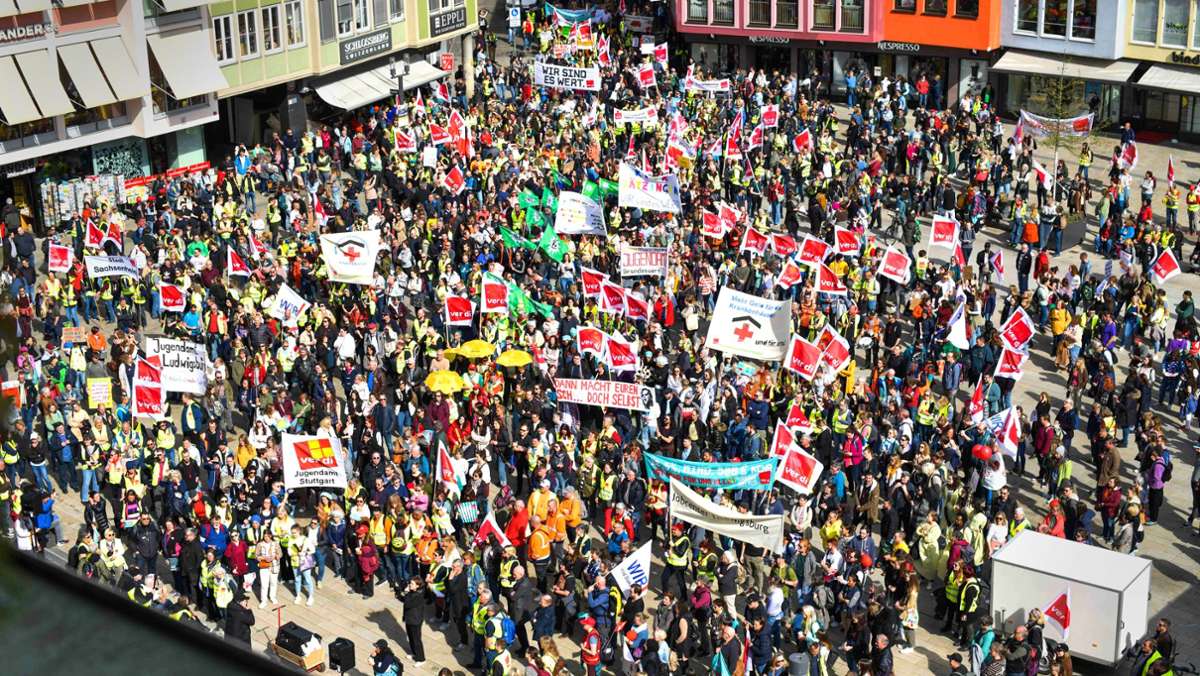 Streik im öffentlichen Dienst in Stuttgart: Ärger über Bürgermeistergehälter ist groß