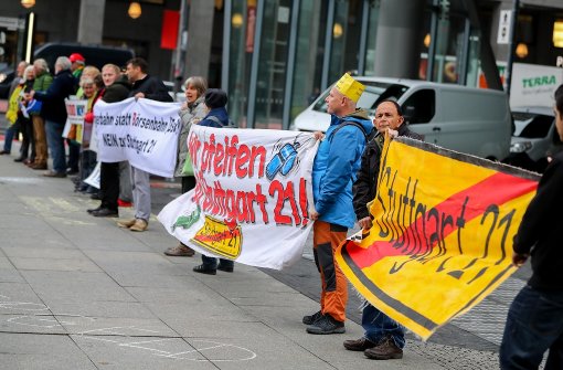 Stuttgart-21-Gegner protestieren in Berlin. Foto: dpa