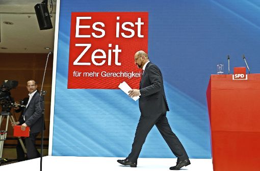 Es ist Zeit für mehr Gerechtigkeit – und für Gespräche mit der Union. SPD-Chef Schulz nach seiner Kehrtwende im Willy-Brandt-Haus. Foto: dpa