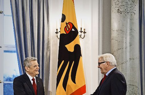 Der eine geht, der andere kommt – jedenfalls mit allergrößer Wahrscheinlichkeit: Joachim Gauck (links) und Frank-Walter Steinmeier. Foto: dpa, factum/Bach