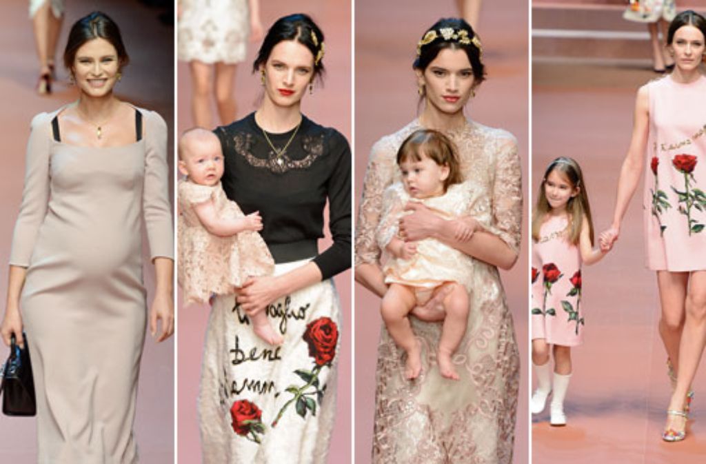 Kinder in allen Altersklassen auf dem Laufsteg: Dolce & Gabbana zeigt seine Mode auf der Fashion Week in Mailand.