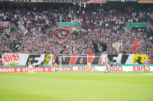 Mit dem Pokalfinale wird es nichts, dafür hat der VfB am Samstag sein Abstiegsfinale in Berlin. In unserer Bildergalerie blicken wir auf den Pokal-Hit gegen Eintracht Frankfurt zurück. Foto:  