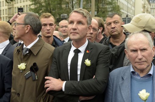 Bei Teilen der AfD – wie hier Björn Höcke –  zweifelt manch einer an der Grundgesetz-Treue. Foto: AP