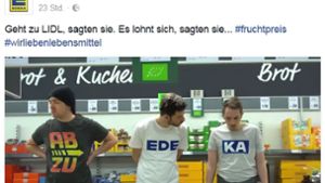 Die Supermarktkette Edeka hat sich mit einem Video über den Discounter Lidl lustig gemacht. Das bleibt auf Facebook nicht unkommentiert. Foto: Screenshot Edeka