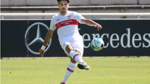 VfB-Neuzugang Konstantino Mavropanos ist bereit für sein erstes Bundesligaspiel. Foto: Baumann