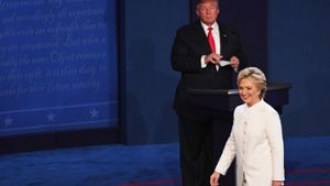 US-Präsidentschaftsbewerber Donald Trump hat im letzten TV-Duell gegen Hillary Clinton nicht zugesagt, dass er den Ausgang der Wahl akzeptieren werde. Foto: Getty