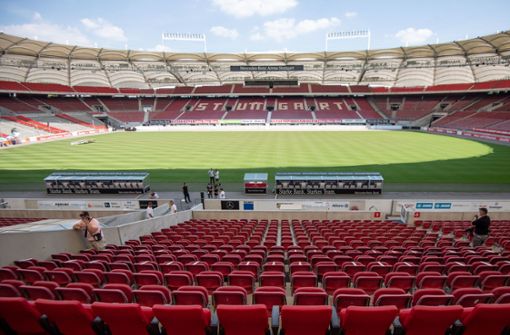 Wann dürfen die Fans wieder zu Heimspielen des VfB Stuttgart? Foto: dpa/Marijan Murat