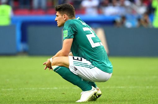 Bitter enttäuscht: Mario Gomez vom VfB Stuttgart nach dem WM-Aus mit der deutschen Mannschaft. Foto: dpa