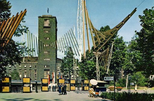Die Eingänge zur Bundesgartenschau 1961 beim Hauptbahnhof. Foto: Sammlung/ Michaela Klapka