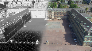 Eine 3D-Simulation des Schlossplatzes in Stuttgart. Foto: nFrames