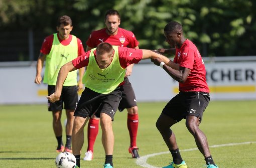 Der VfB Stuttgart bereitet sich auf das Spiel gegen Kaiserslautern vor. Foto: Pressefoto Baumann
