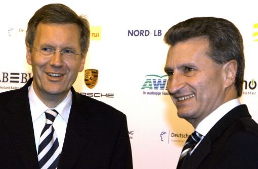 Christian Wulff (links) und Günther Oettinger im Jahr 2008. Foto: dpa