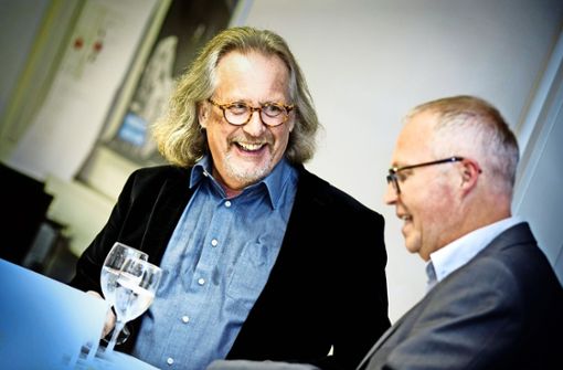 Unaufgeregt, witzig und geistreich – Harald Martenstein (links) hat die StZ-Leser im Gepräch mit Kai Holoch begeistert. Foto: Horst Rudel