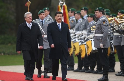 Der deutsche Bundespräsident Joachim Gauck (links) mit dem chinesischen Staatspräsidenten Xi Jinping  Foto: Getty Images Europe